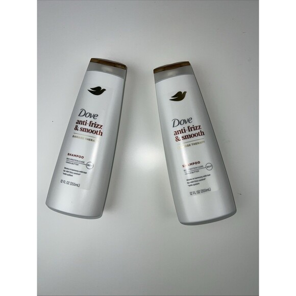 2 Pack Dove Anti Frizz & Smooth Damage Therapy Shampoo 12oz - Picture 7 of 8